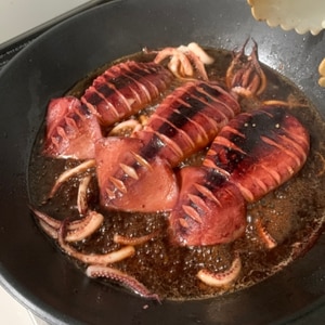 夏だ祭りだビールちょーだい☆スルメイカの醤油焼き